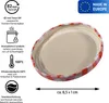 A close-up view of a red and white checkered jar lid, with informational icons and text on the left side. Produktbild-Vorschau