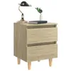 vidaXL Table de nuit avec pieds en pin Chêne Sonoma Voir les images du produit 7