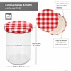 48er Set Marmeladenglas 435ml Einmachglas TO82 Deckel rot Produktbild-Vorschau 3