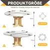 Runder Ausziehbarer Tisch Küchentisch 90-120 cm, 4-8 Produktbild-Vorschau 4