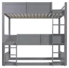 Dreibett Etagenbett 90 x 200 cm, modulares Kinderbett mit 3 Produktbild-Vorschau 8