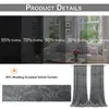 Juego de 2 cortinas de terciopelo con estampado floral, Vista previa de la imagen del producto 4