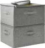 vidaXL Aufbewahrungsboxen 2 Stk. Stoff 43x34x23 cm Grau Produktbild-Vorschau 6