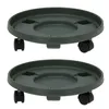2er Set Kunststoff Pflanzenroller Rund Ø 33 cm Dunkelgrün Produktbild-Vorschau 1