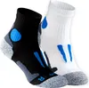 Uni Quarter Lauf- & Funktionssocken, 2 Paar  - Schwarz-Blau Produktbild-Vorschau 1