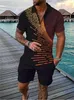 ASKSA Herren Sommer Trainingsanzug Polo Hemd Set Kurzarm Produktbild-Vorschau 2