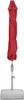 A closed red patio umbrella on a white background, with its base visible. Produktbild-Vorschau