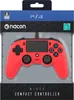 The image shows a red Nacon PS4 controller in its retail packaging. Produktbild-Vorschau