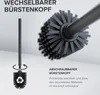 Schwarze Silikon-Toilettenbürste Wandmontage Edelstahl Produktbild-Vorschau 5