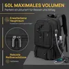 Reiserucksack, Rucksack, 60L Große Trekkingrucksack, Laptop Produktbild-Vorschau 3