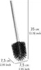 A toilet brush with dimensions indicated by measurement lines and text. Produktbild-Vorschau