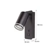MasterLED Nástěnné světlo s vypínačem a funkcí nabíjení USB Náhled obrázku produktu 7