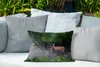 MuchoWow® Outdoor Kissen - Hirsche - Blumen - Kalb - Wald - Produktbild-Vorschau 4