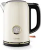 A cream-colored electric kettle with a retro design is shown against a white background. Podgląd zdjęcia produktu