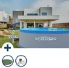 Stahlwandpool Set (3-Teilig) rund 550x120 cm, Stahl 0,4 mm Produktbild-Vorschau 1