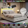 Polsterbett 160x200 mit LED-Beleuchtung und Aufladen USB, Produktbild-Vorschau 4