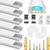 Chesbung LED Aluminium Profil 1m, 6er Set, U-Form, für Produktbild-Vorschau 1