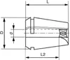 FORMAT Spannzange mit Vierkant ER32 20,0X16,0, Länge:40 mm, Produktbild-Vorschau 2