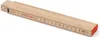 A folded wooden ruler with measurement markings. Voir les images du produit