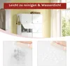 A modular storage cabinet and close-ups demonstrating its water resistance. Produktbild-Vorschau