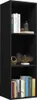 Bibliothèque/armoire TV noir 36x30x114 cm bois composite Voir les images du produit 10