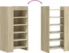 vidaXL Schuhschrank Sonoma-Eiche 52x37,5x100 cm Produktbild-Vorschau 7