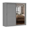 Armoire à portes coulissantes Armoire 203cm gris/gris avec Voir les images du produit 3