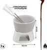 1x Set de fondue au chocolat en céramique,blanc, incl. 2 Voir les images du produit 2