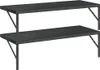 Two black shelves mounted on a white background. Anteprima dell’immagine prodotto