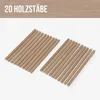 20er-Set Holzstäbe - Eiche gehobelt - 10 x 10 x 250 mm Produktbild-Vorschau 3
