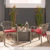 Beautissu Set di 6 cuscini per sedie Loft SK rossi, 45x40x5 Anteprima dell’immagine prodotto 3
