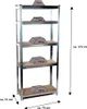 Kinzo Holzregal Edelstahl 5 Böden 750 kg 75 x 30 x 172 cm Produktbild-Vorschau 8