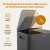 CASABEL Poubelle Cuisine Double 2x15L en Acier Inoxydable, Voir les images du produit 6