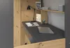 Lit surélevé avec bureau + armoire - 90 x 200 cm - Naturel Voir les images du produit 17
