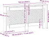 vidaXL Kryt radiátora biely 152x19x81,5 cm MDF Náhľad obrázku produktu 8