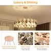 Lustre en cristal LED Vrygle 60 cm doré, luminaire de Voir les images du produit 12