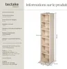 Étagère Colonne Meuble de Rangement 6 compartiments Voir les images du produit 6