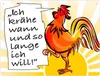 Hahn Metallschild XXL in 28x38 cm mit Spruch: Ich krähe Produktbild-Vorschau 1
