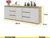 A white and wood sideboard with decorative objects on top. Náhľad obrázku produktu