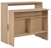 vidaXL Barový stôl s 2 doskami dubový vzhľad 130x40x120 cm Náhľad obrázku produktu 8