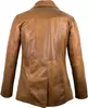 Herren Ledersakko Lederblazer Blazer Mantel Braun Vintage Produktbild-Vorschau 2