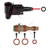 Collage of parts and O-rings for a coffee machine maintenance kit. Produktbild-Vorschau