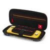 An open Nintendo Switch case with a yellow Nintendo Switch Lite inside. Produktbild-Vorschau