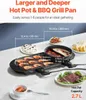 Hot Pot mit Grill 2200 W 2-in-1 elektrischer rauchfreier Produktbild-Vorschau 3