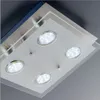 B.K.Licht LED Deckenleuchte Nickel matt quadratisch 25cm 4 Produktbild-Vorschau 4