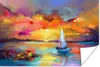 MuchoWow® Poster Malerei - Ölfarbe - Boot - Farben 60x40 cm Produktbild-Vorschau 1