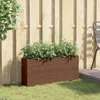 vidaXL Podwyższone łóżko z 2 przegrodami Brązowe 90x20x40 Podgląd zdjęcia produktu 3