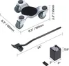 VEVOR set di 4 ruote per mobili 158x158x65mm capacità di Anteprima dell’immagine prodotto 8