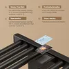 EMKE Scaldasalviette elettrico 1200x400 mm, 450W nero con Anteprima dell’immagine prodotto 2