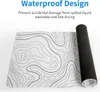 Bílá herní podložka pod myš s extra velkým topografickým Náhled obrázku produktu 4